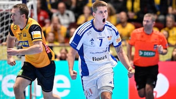 El islandés Viggo Kristjansson celebra uno de sus 11 goles,