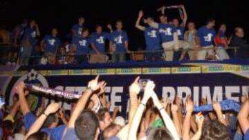 Imagen de la fiesta de ascenso del Getafe a Primera.