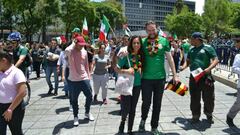 Los festejos de la afición en el Ángel de la Independencia