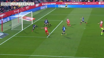 El carnaval se lo tomaron en serio en Girona: el gol del 1-0 es digno de un show circense