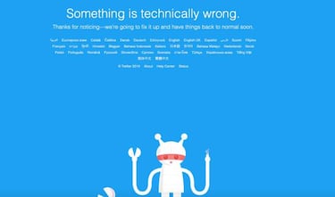 Twitter se ha caído, problemas con la web y la aplicación