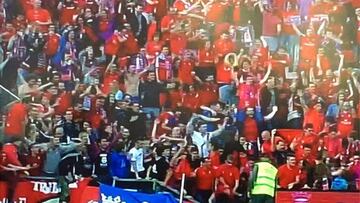 Susto en Montilivi: parte de la grada rojilla cedió tras el 0-1