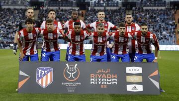 El once del Atlético contra el Athletic.