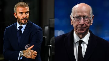 The former Manchester United player and current owner of Inter Miami paid tribute to English football legend Sir Bobby Charlton.