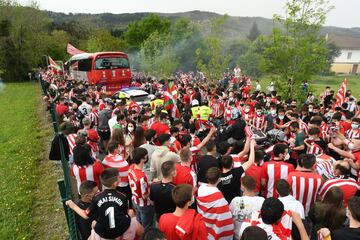 Así despidieron a los jugadores del Athletic en Lezama