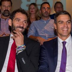 El presidente Pedro Sánchez no se perdió el España-Letonia