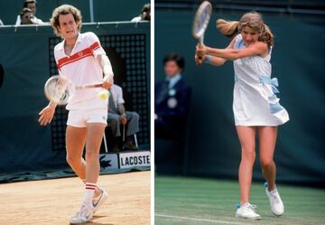 John McEnroe y Tracy Austin de Estados Unidos.