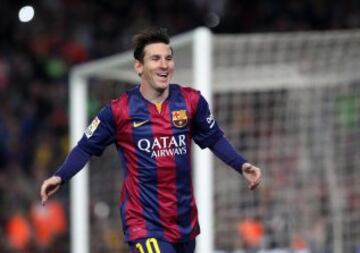 6-0. Messi celebró el sexto gol.