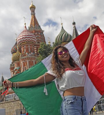 Aficionados de todo el mundo ya están en Moscú para disfrutar del Mundial 2018.