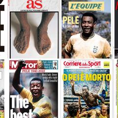 Tributes to Pelé on the front pages of the world