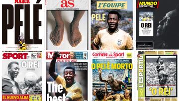 Homenaje a Pelé en las portadas de todo el mundo