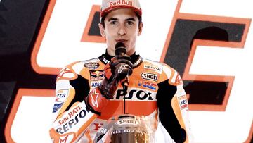 Marc M&aacute;rquez con la Honda.