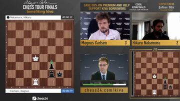 Nakamura gana el quinto y vuelve a adelantarse a Carlsen