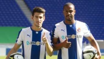 Pizzi y Sidnei presentados como jugadores nuevos del Espanyol.