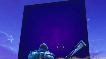 El cubo morado gigante de Fortnite Battle Royale