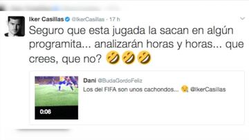 Casillas atiza a la prensa con una jugada del videojuego FIFA
