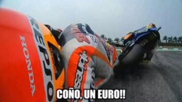 Los mejores memes del incidente entre Rossi y Márquez