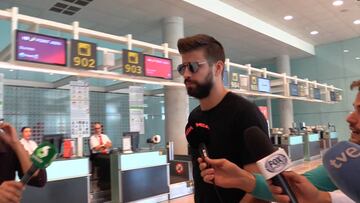 Piqué puso rumbo a Madrid y no quiso hacer declaraciones