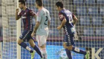 Manu del Moral festeja el único gol del partido ante el Celta.