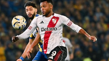 Miguel Borja, el mejor de River en la derrota ante Rosario Central