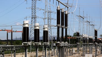FILE PHOTO: A view shows Santa Llogaia electrical sub-station connected to the interconnection grid between France and Spain that tripped after a sudden, large drop in power supply and caused the major blackout in the Iberian Peninsula, in the village of Santa Llogaia d'Alguema, near Figueres, Spain April 29, 2025. REUTERS/Bruna Casas/File Photo