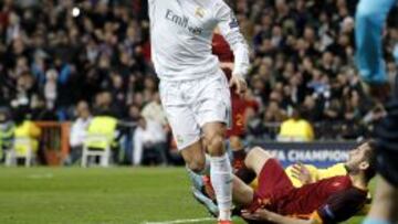 Cristiano celebra su gol ante el Roma.