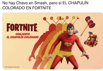 Destacó el hecho de que el Chavo del 8 no logró llegar a Smash, pero El Chapulín Colorado sí lo hizo a Fortnite. 