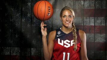 Elena Delle Donne, con la camiseta de la selección de Estados Unidos.