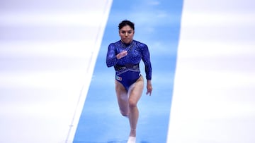 La gimnasta bajacaliforniana, que ha cuajado un año dorado, sufría una lesión que mantuvo su participación en Santiago 2023 en vilo hasta el último momento.