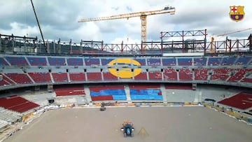 El Barça saca pecho con el avance de las obras del Camp Nou