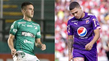 Agustín Palavecino y Juan Fernando Quintero en partido en el FPC.