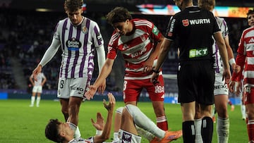 03/11/25 PARTIDO SEGUNDA DIVISION
VALLADOLID - GRANADA
ARBITRO OJAOS VALERA TARJETA ROJA EXPULSION DIEGO HORMIGO IVAN ALEJO