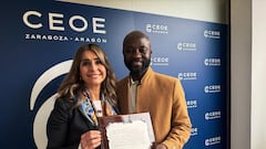 CEOE Zaragoza recibe una placa del Mundialito de Integración