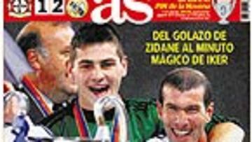 <b>DOS NOCHES CON SUERTE MUY DISPAR</b>. El 6 de marzo, Iker vio desde el banquillo la final de Copa ante el Depor. El 15 de mayo, salió en la última media hora ante el Bayer y fue el héroe de la Novena con sus paradas.