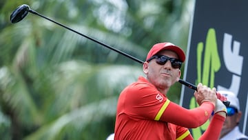 DORAL (USA), 06/04/2025.- Sergio Garcia, Captain of the Fireballs GC in action at the hole 2 of the Blue Monster golf course during the Final Round of the LIV Golf Team Championship celebrated at the Trump National Doral in Doral, Florida, USA, 06 April 2025. EFE/EPA/CRISTOBAL HERRERA-ULASHKEVICH