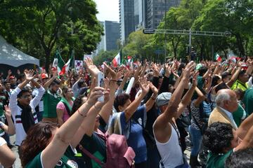 Las imágenes del Ángel de la Independencia en el festejo por el pase a octavos