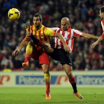 Athletic de Bilbao-Barcelona. Montoya y Mikel Rico.