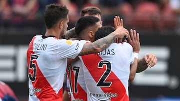 Jugadores de River Plate en un partido de la Copa de la Liga Profesional