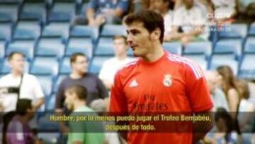 Iker Casillas: "Por lo menos puedo jugar el Trofeo Bernabéu"