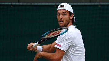 Joao Sousa, rival de Nadal en octavos de Wimbledon.