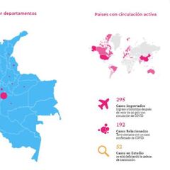 Mapa de casos y muertes por coronavirus por departamento en Colombia: hoy, 27 de marzo