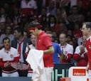 Federer naufraga y Gael Monfils iguala la final para Francia