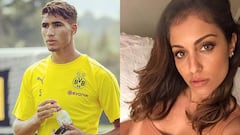 Achraf Hakimi confirma su relaci&oacute;n  Hiba Abouk con su primera foto juntos.