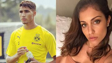 Achraf Hakimi confirma su relaci&oacute;n  Hiba Abouk con su primera foto juntos.