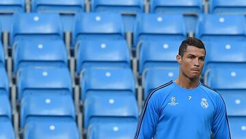 Real Madrid's Portuguese forward Cristiano Ronaldo