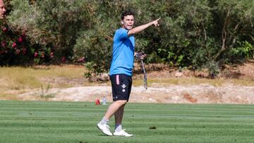 Rubi, en un entrenamiento.