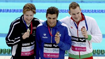 El podio del 400 libre.