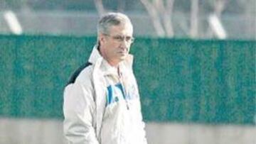 <b>PRIMER DÍA. </b>Manzano comenzó ayer a trabajar con el Mallorca.