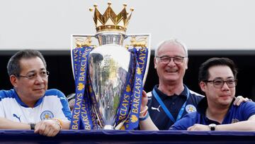 Ranieri celebrando la Premier conquistada.