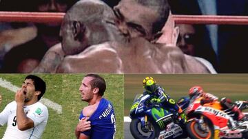 Recordamos otros momentos polémicos en la historia deportiva: Las mordidas de Luis Suárez, la patada de Rossi a Márquez, el cabezazo de Zidane, el dedazo de Jara...